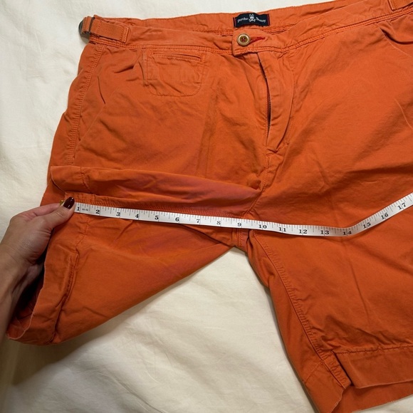 Psycho Bunny | Classic Fit Cotton Shorts Orange Mens | 36 - Picture 9 of 9